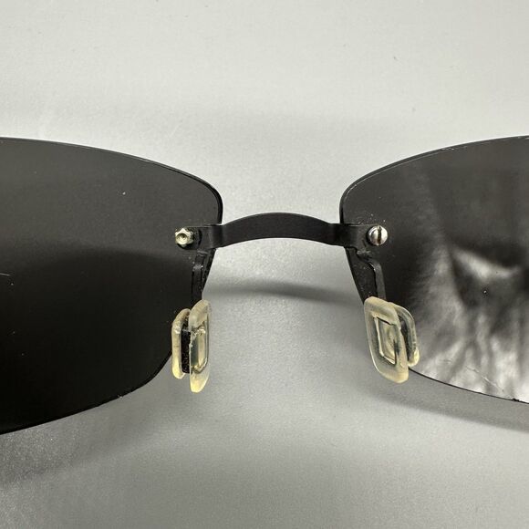 Vintage Minima Polarized Rimless Compact Sunglasses With Leather Case - Picture 9 of 16